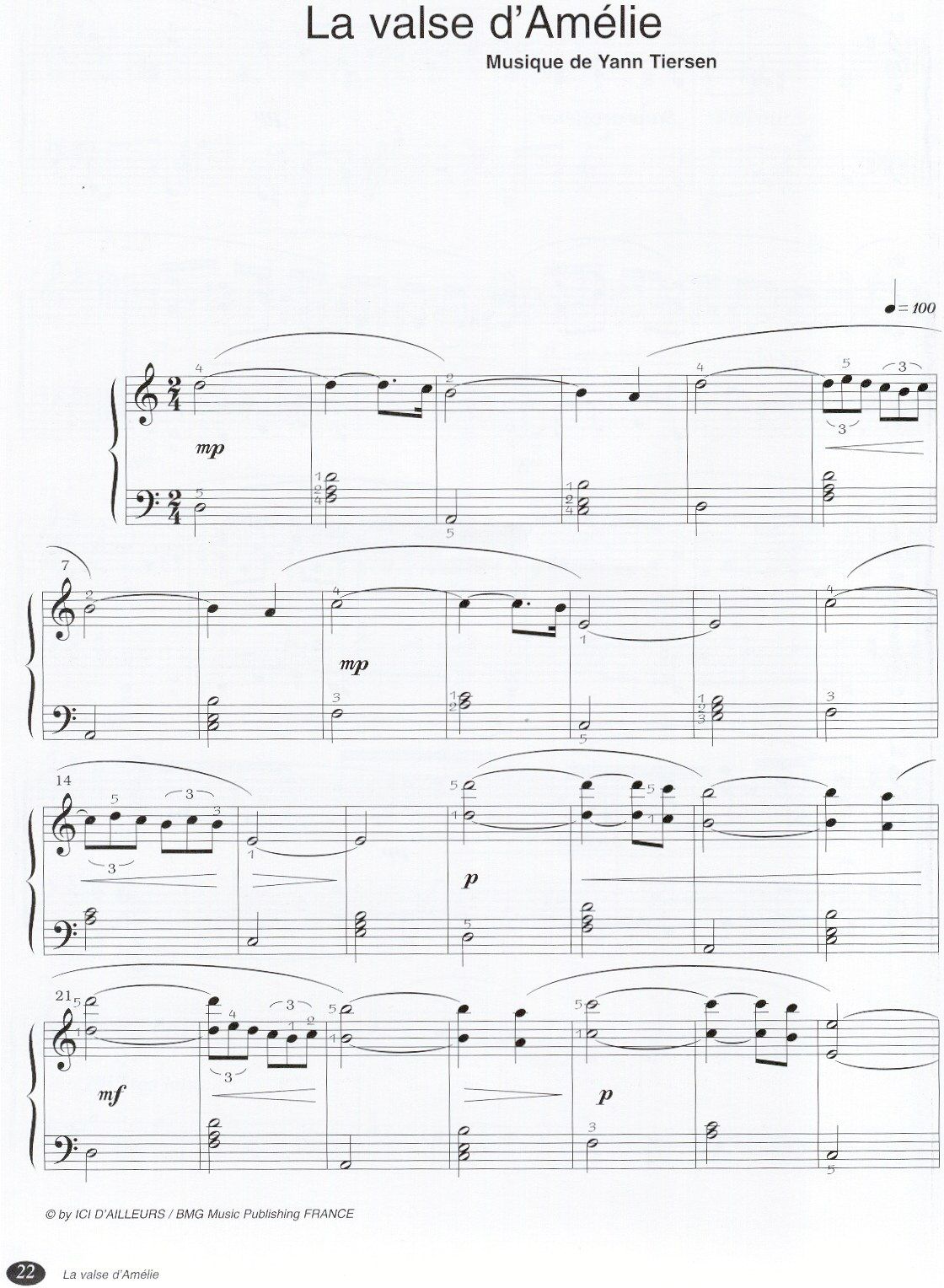 La Valse d’Amélie – Akor ve Nota