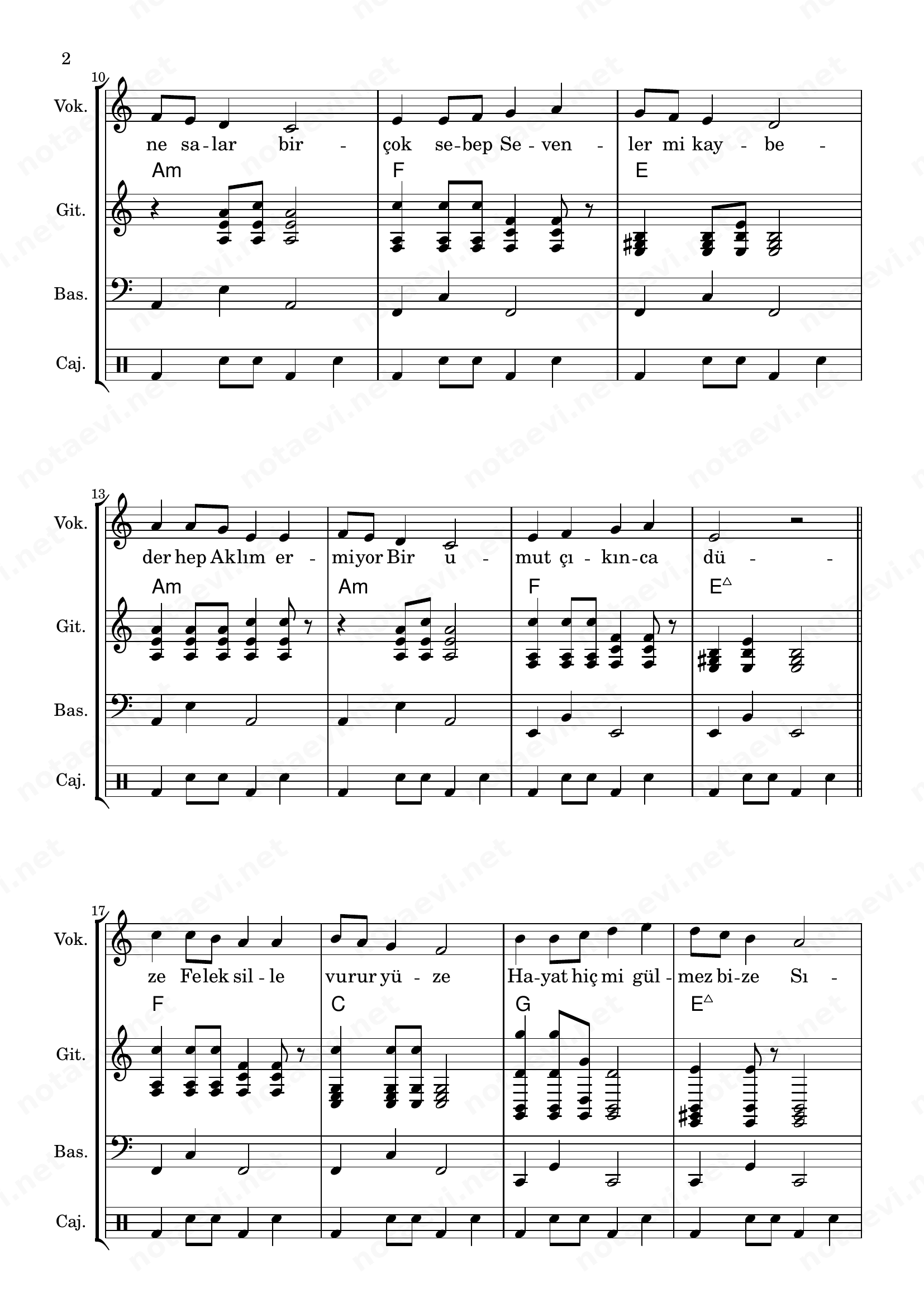 yürek sancısı nota